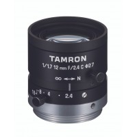 Tamron M117FM12 1/1.7" 12mm F2.4 Aspherical Manual Iris C-Mount Lens, 6 Megapixel Rated